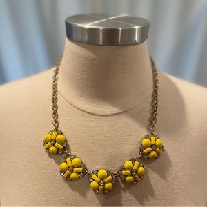 J. Crew Yellow Flower Necklace